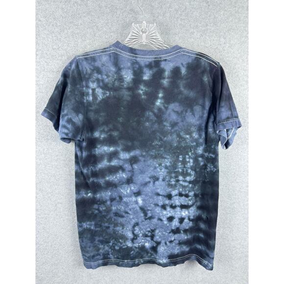 KISS Shirt Size S Blue Tie Dye Short‎ Sleeve Crewneck Tee Rock Band DEFECT - Picture 2 of 9